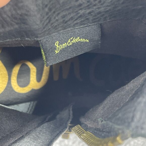 Sam Edelman Louie Womens US 8 M Bootie Black Fringe Leather Side Zip Ankle Boots - Picture 16 of 16